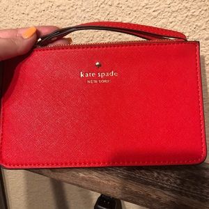 NWT Red Kate Spade Wristlet Wallet